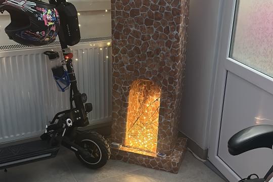 Șemineu decorativ handmade cu LED