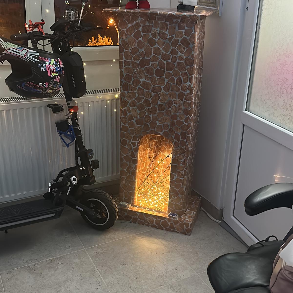 Șemineu decorativ handmade cu LED