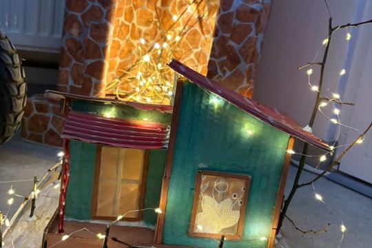 Căsuță decorativă handmade cu LED