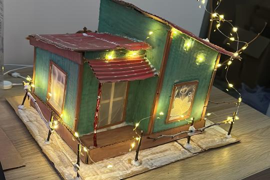 Căsuță decorativă handmade cu LED