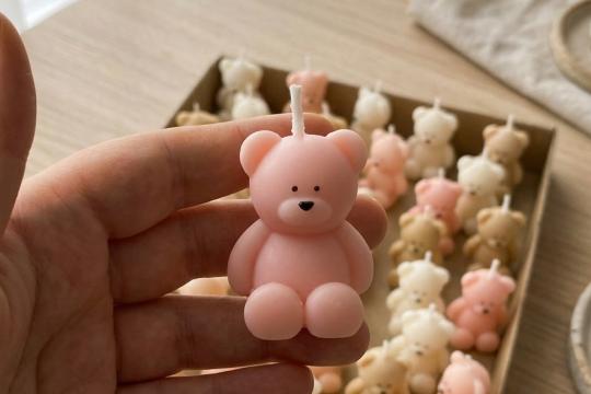 Mărturii Botez Lumânare Ursuleț - Amintire Delicată Handmade